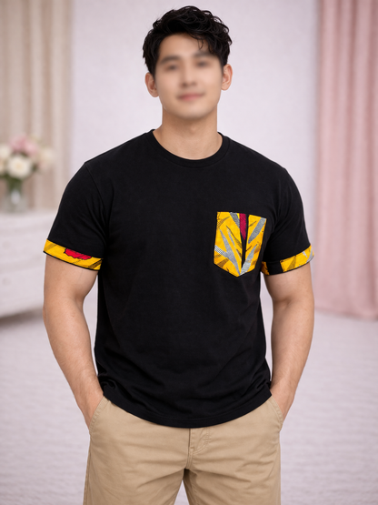 Men's Ankara accent t-shirt