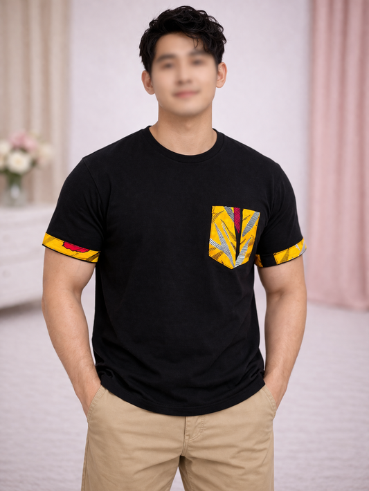 Men's Ankara accent t-shirt