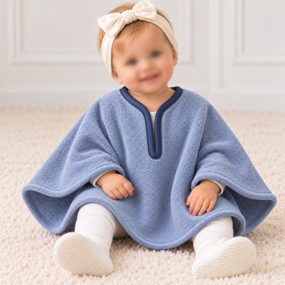 Baby fleece poncho- car seat friendly