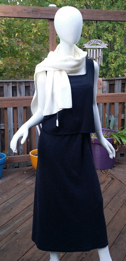 Fleece scarf in ivory