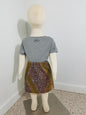 Girl's ankara 6-12 months skirt African Print kitenge burnt orange cotton