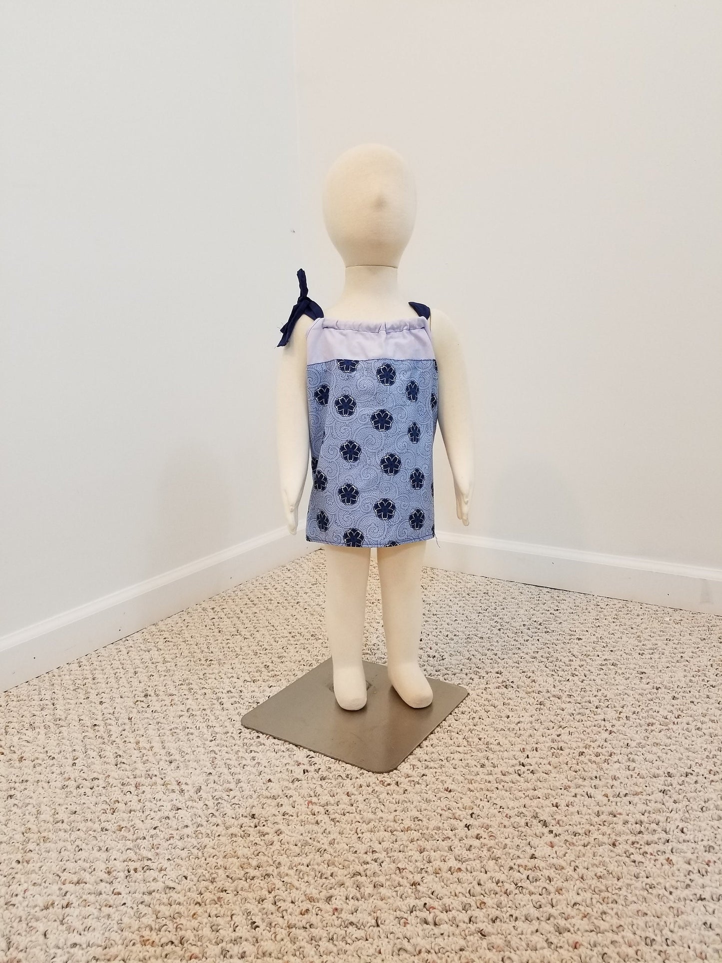 Girl's 0-3 months pillowcase dress blue floral new mom gift