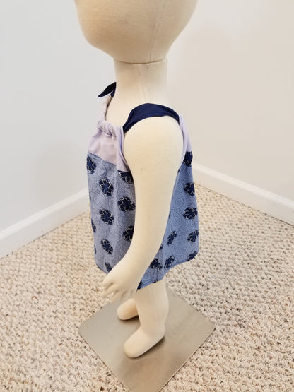 Girl's 0-3 months pillowcase dress blue floral new mom gift
