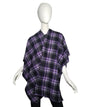 Wrap- purple plaid plush fleece (size: one size fits most)