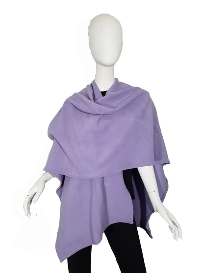 Fleece wrap poncho