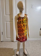 Girl's 12-18 months pillowcase dress black and orange soft cotton