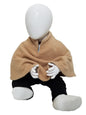 Cozy baby poncho- camel plush fleece (size: 12-24 months)