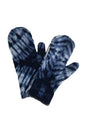 Adult mittens- blue snowflake plush fleece (size: small to large)