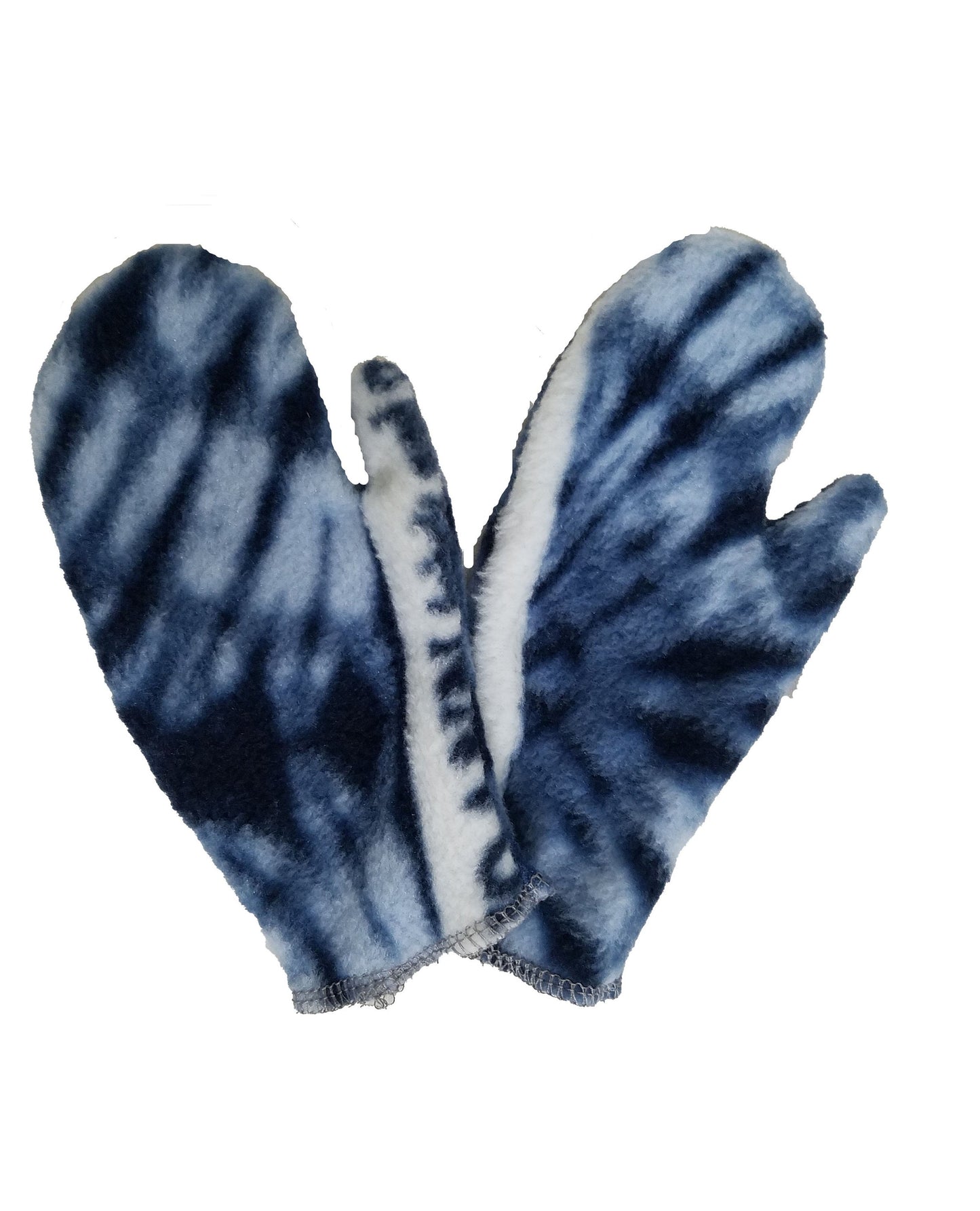 Toddler mittens- blue snowflake plush fleece