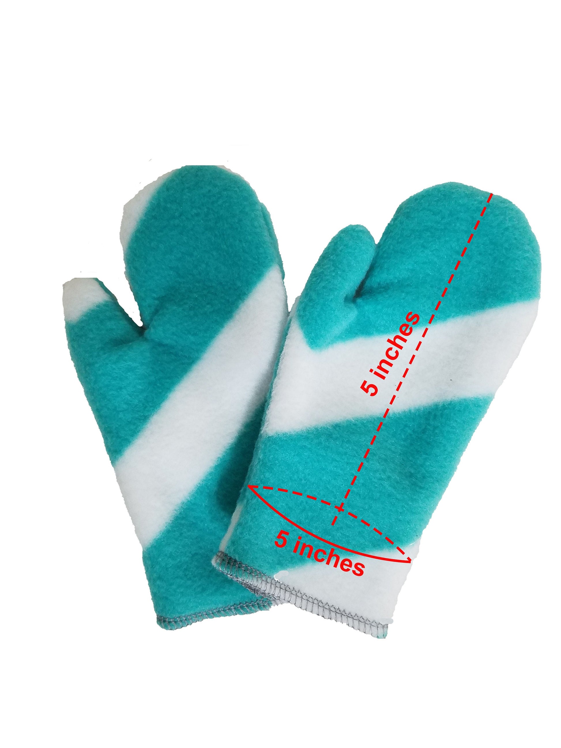 Toddler mittens- teal fleece