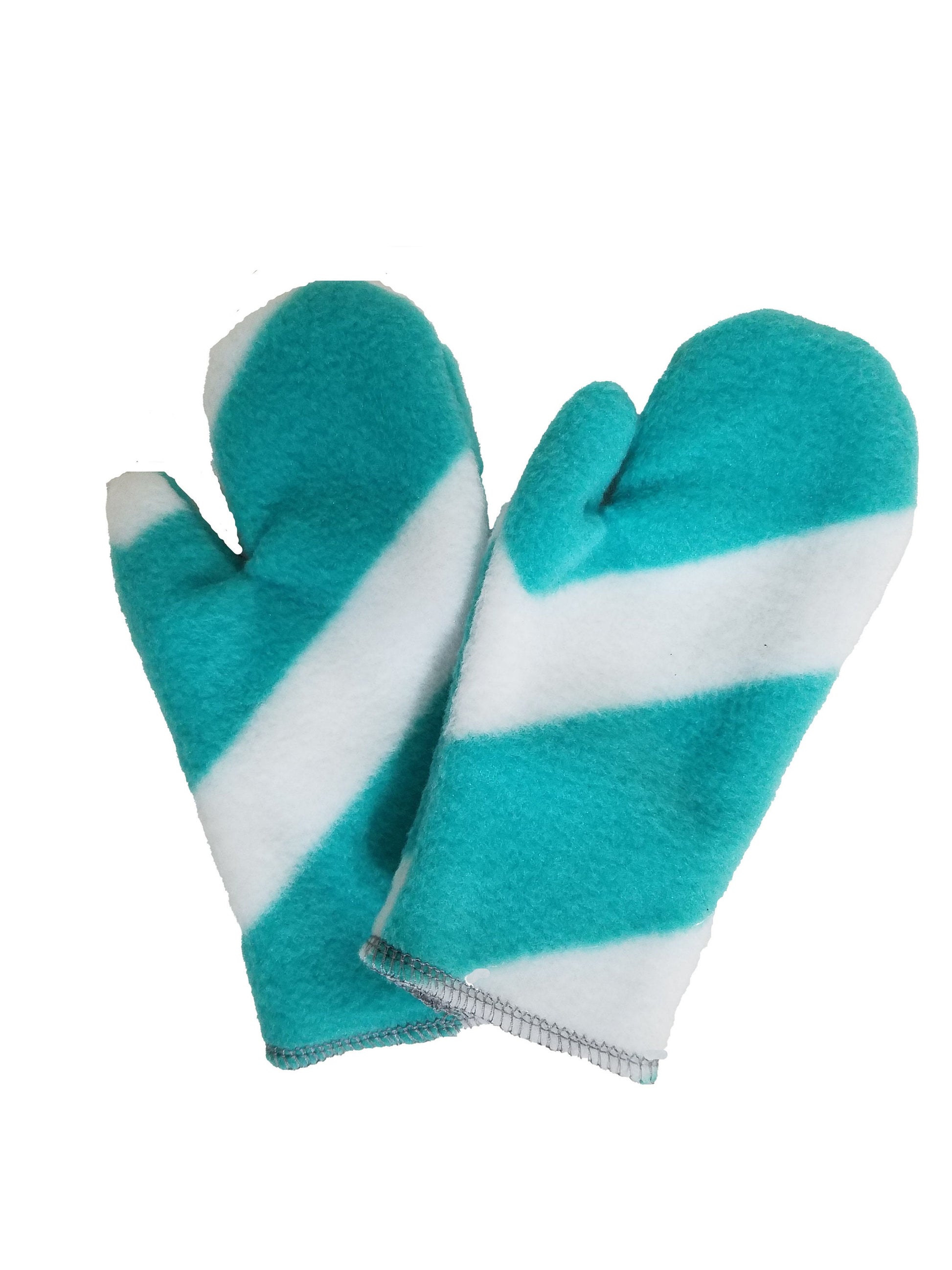 Toddler mittens- teal fleece