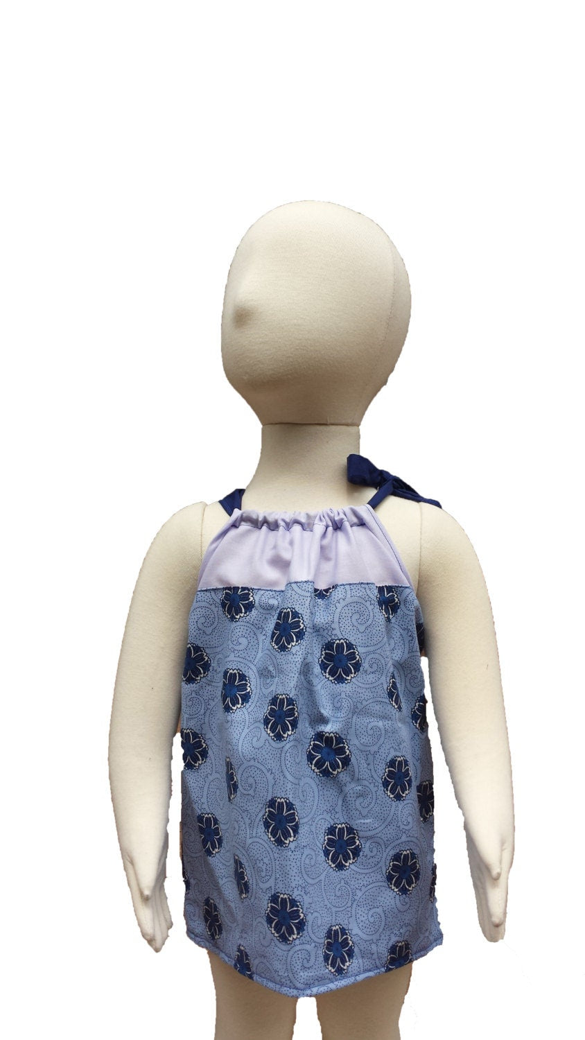 Girl's 0-3 months pillowcase dress blue floral new mom gift