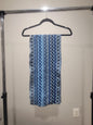 blue knit scarf