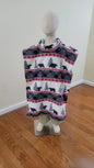 Toddler turtleneck poncho-winter bear print (size 4T-6T)